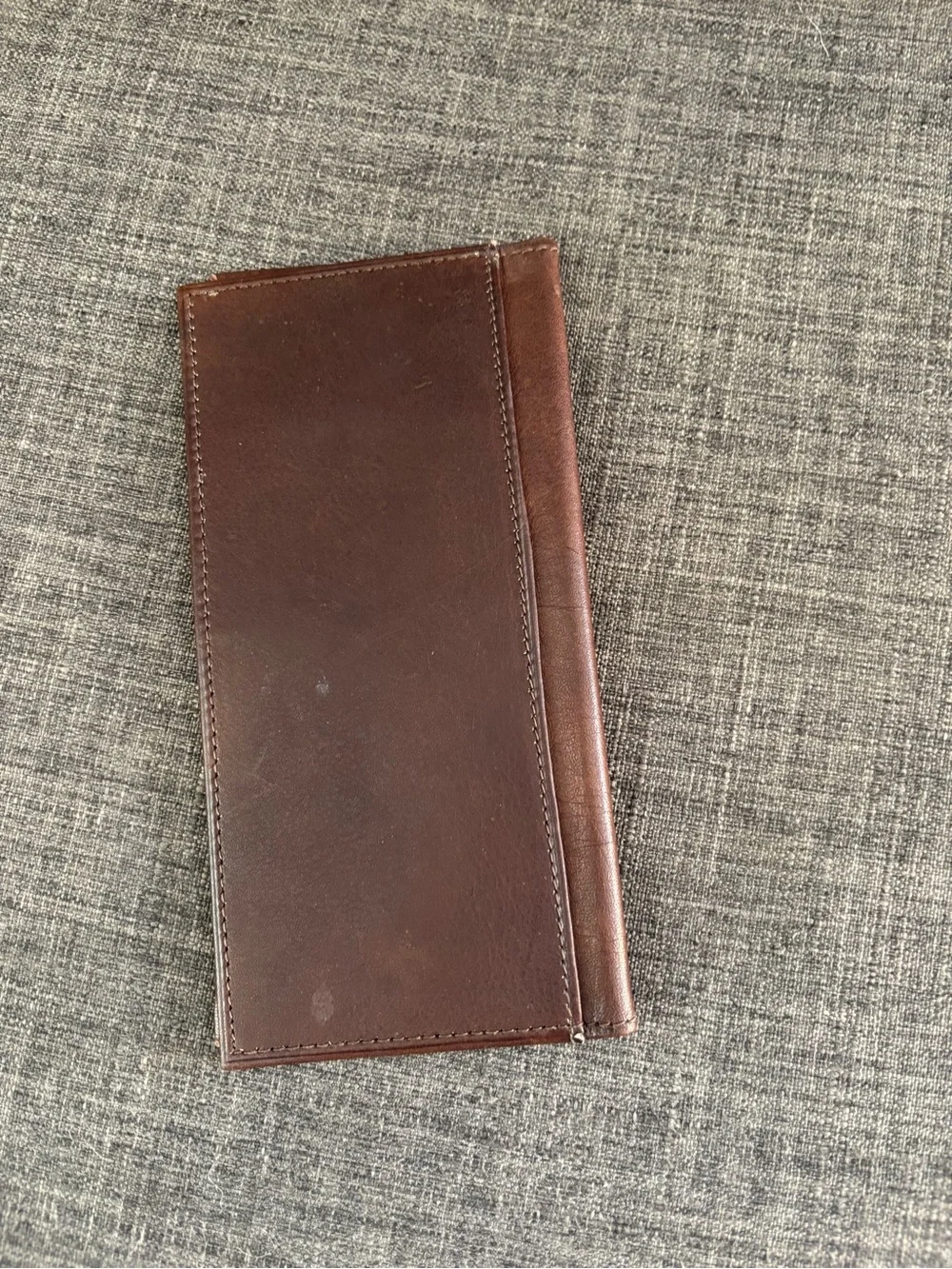 Brown Croc-Texture Leather Clutch Wallet with Removable Shoulder Strap
